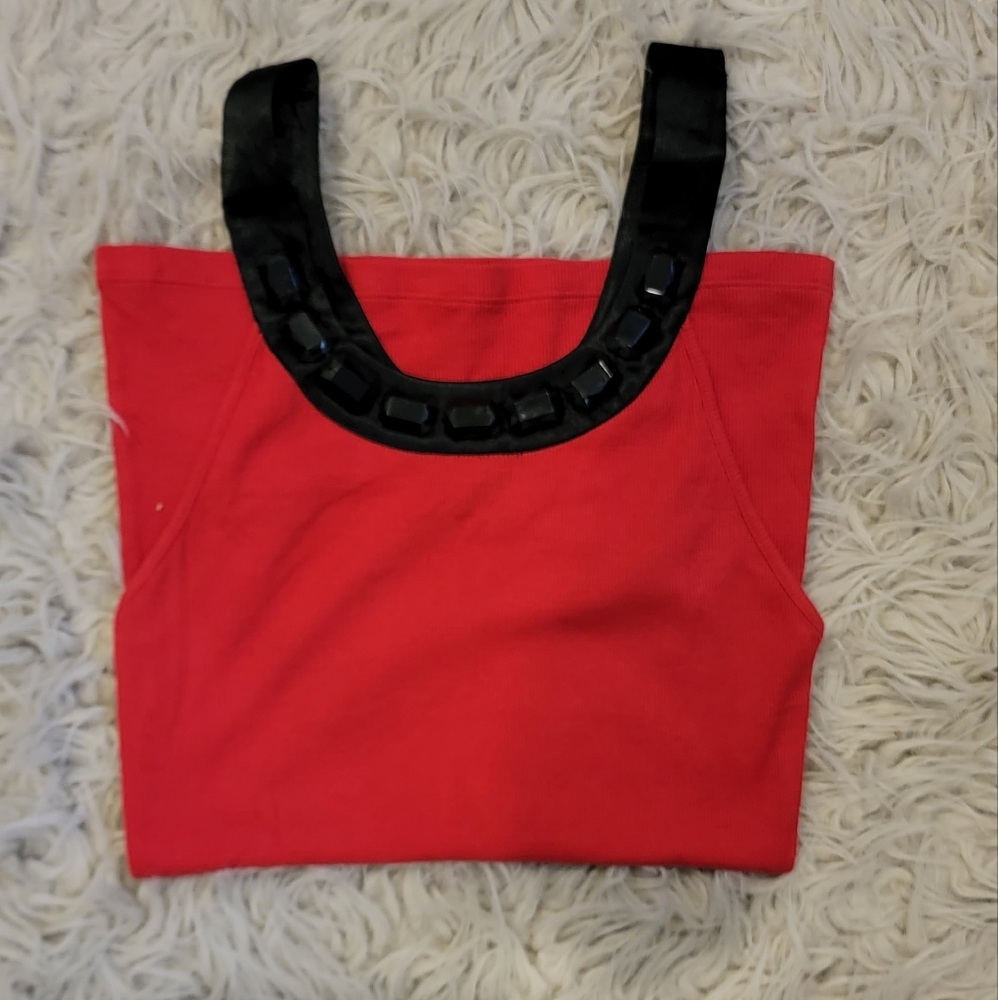 A/X Armani Exchange Embellished Ribbed Tank